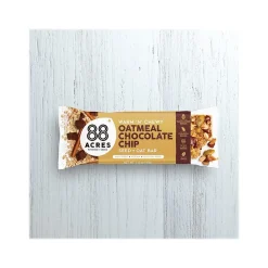 88 Acres Warm 'N' Chewy Gluten-Free Oatmeal/Chocolate Chip Seed and Oat Bar, 1.6 oz., 9 Bars/Box (315111)