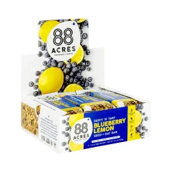 88 Acres Warm 'N' Chewy Gluten-Free Blueberry/Lemon Seed and Oat Bar, 1.6 oz., 9 Bars/Box (315104)
