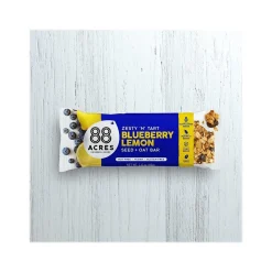 88 Acres Warm 'N' Chewy Gluten-Free Blueberry/Lemon Seed and Oat Bar, 1.6 oz., 9 Bars/Box (315104)