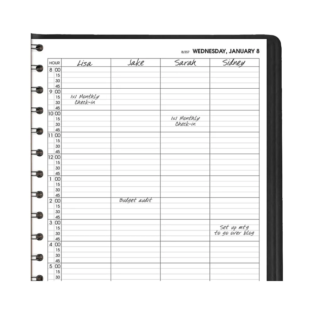 2025 Planners|AT-A-GLANCE 2025 8" x 11" Calendar Year/Daily Appointment Book, Faux Leather Cover, Black (70-822-05-25)