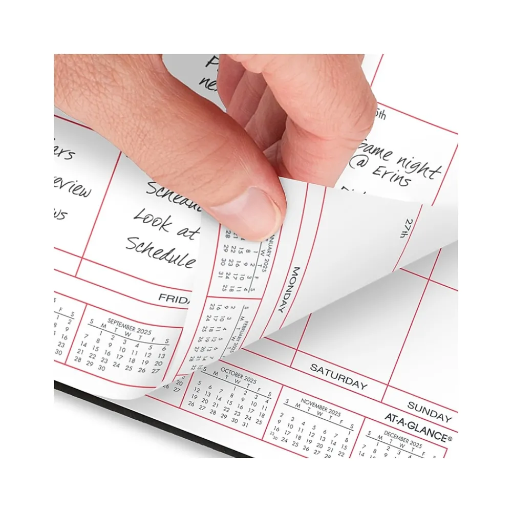 2025 Planners|AT-A-GLANCE 2025 8" x 10" Calendar Year/Monthly Planner, Faux Leather Cover Black (70-130-05-25)