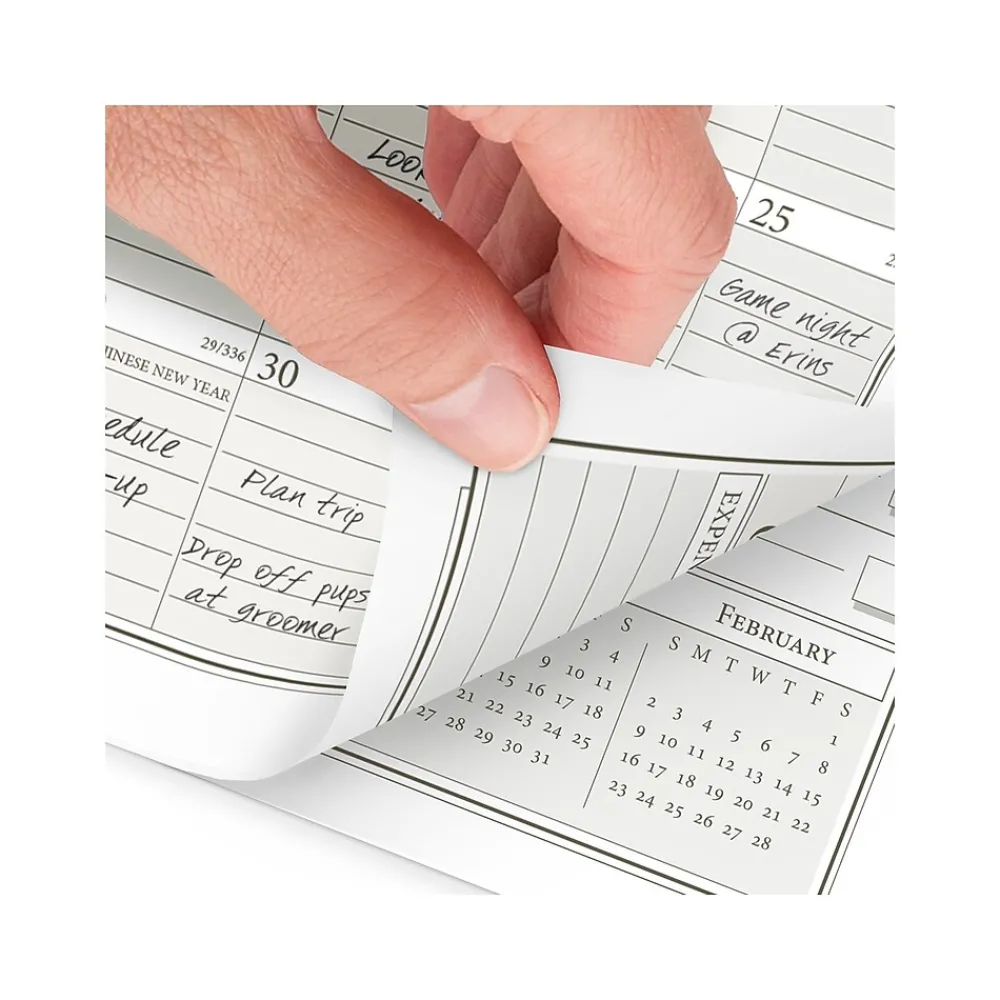 Calendars & Planners Refills|AT-A-GLANCE 2025 6.75" x 3.75" Daily & Monthly Planner Refill, White/Brown (471-225-25)