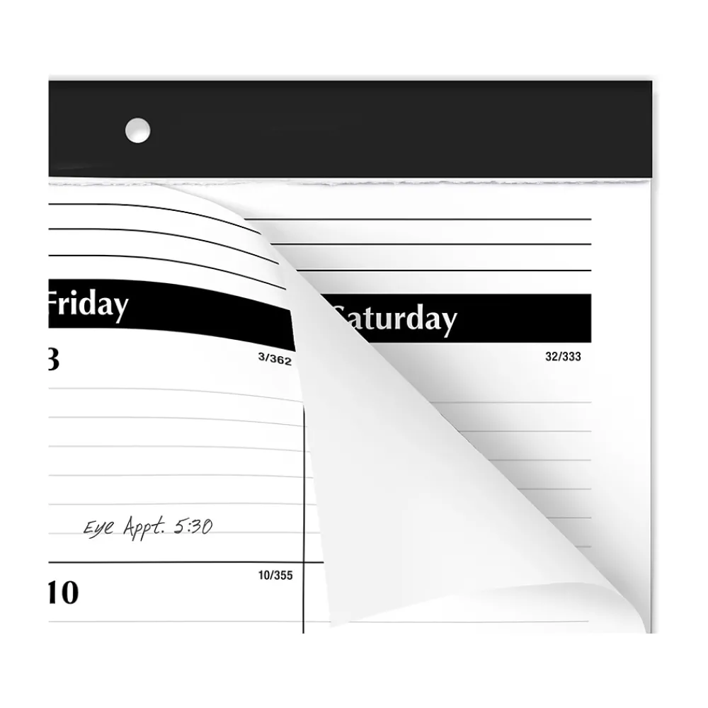 2025 Calendars|AT-A-GLANCE 2025 21.75" x 17" Monthly Desk Pad Calendar, White/Black (SK24-00-25)