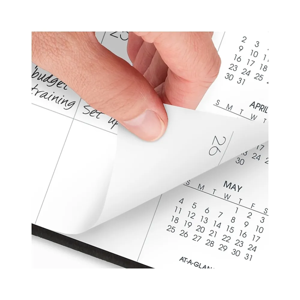 2025 Planners|AT-A-GLANCE 2025 9" x 11" Monthly Planner, Faux Leather Cover, Black (70-260-05-25)