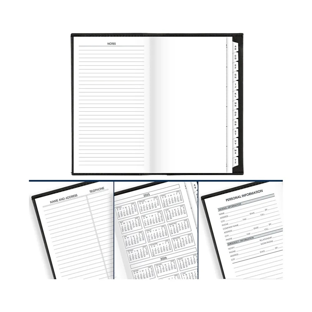 2025 Planners|AT-A-GLANCE 2025 3.5" x 6" Monthly Planner, Faux Leather Cover, Black (70-064-05-25)