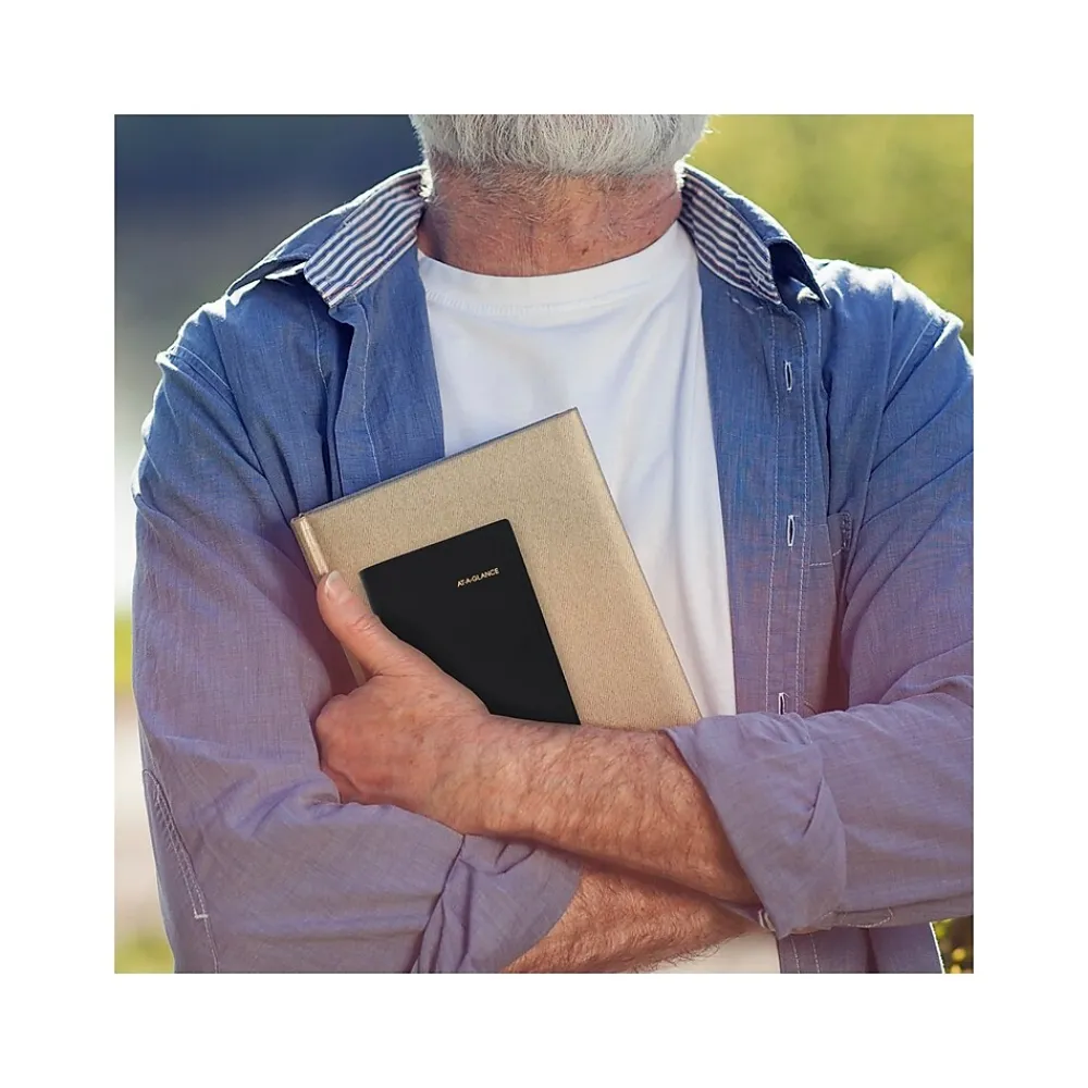 2025 Planners|AT-A-GLANCE 2025 3.5" x 6" Monthly Planner, Faux Leather Cover, Black (70-064-05-25)