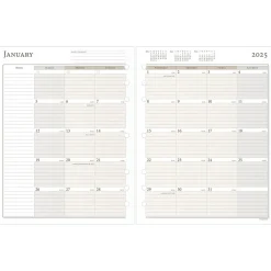Calendars & Planners Refills|AT-A-GLANCE 2025 8.5" x 11" Monthly Planner Refill Pages, White/Brown (491-685-25)