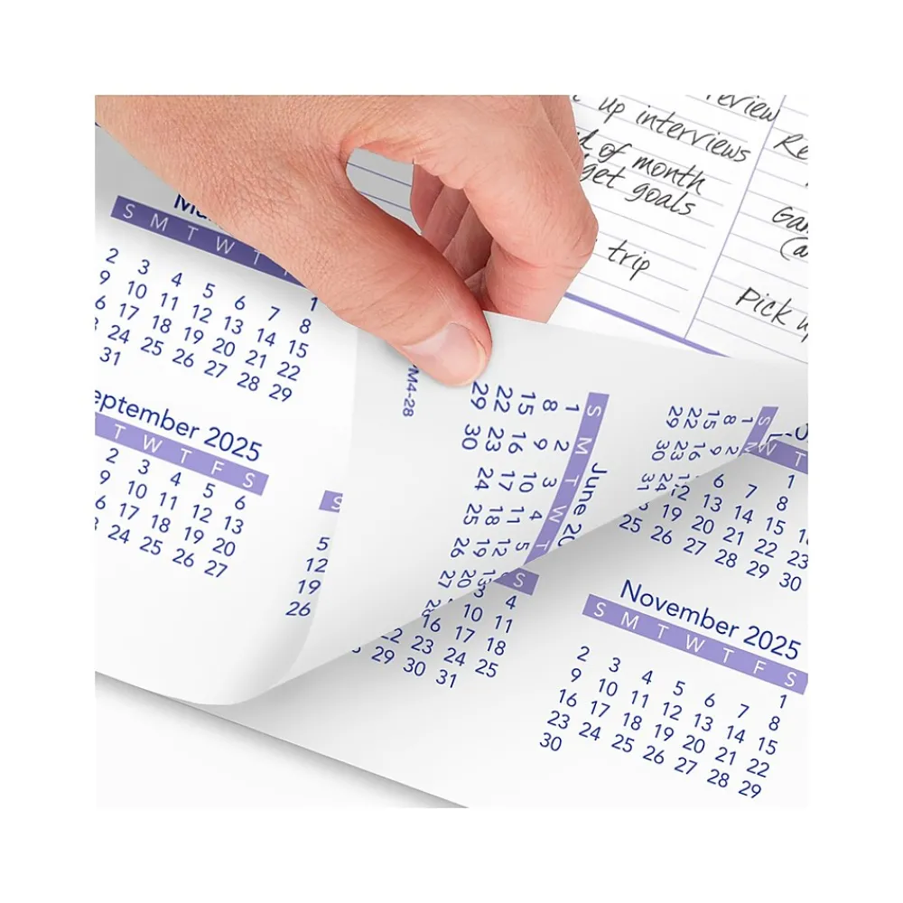 2025 Calendars|AT-A-GLANCE 2025 20" x 30" Monthly Wall Calendar, White/Purple (PM4-28-25)
