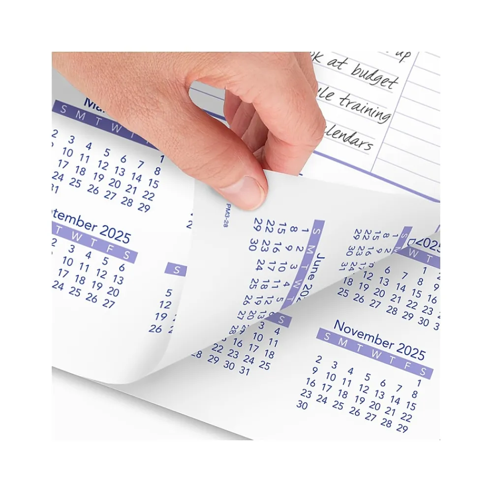 2025 Calendars|AT-A-GLANCE 2025 15.5" x 22.75" Monthly Wall Calendar, White/Purple (PM3-28-25)