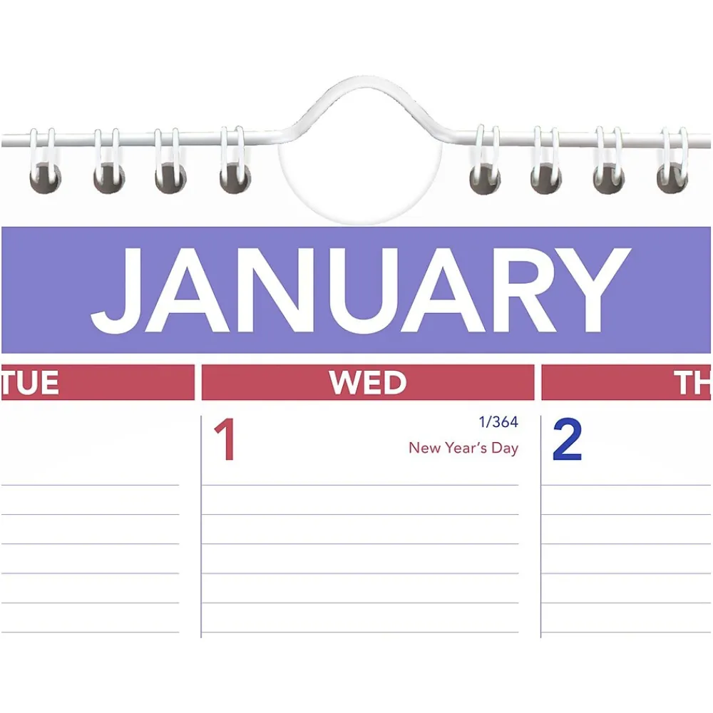 2025 Calendars|AT-A-GLANCE 2025 15" x 12" Monthly Wall Calendar, White/Purple (PM8-28-25)