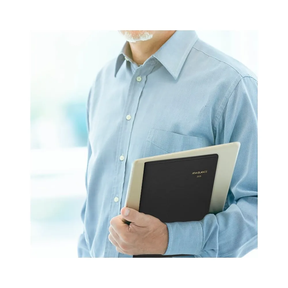 2025 Planners|AT-A-GLANCE 2025 8.5" x 11" 2-Person Daily Appointment Book, Faux Leather Cover, Black (70-222-05-25)