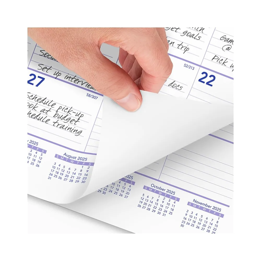 2025 Calendars|AT-A-GLANCE 2025 22" x 29" Two-Month Wall Calendar, White/Purple (PM9-28-25)