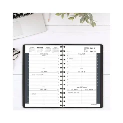 2025 Planners|AT-A-GLANCE 2025 5" x 8" Weekly Appointment Book, Faux Leather Cover, Black (70-075-05-25)