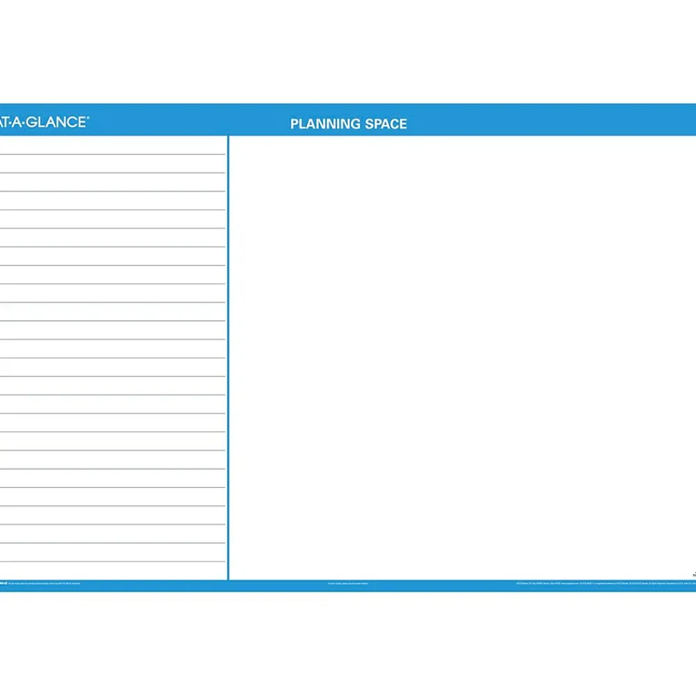 2025 Calendars|AT-A-GLANCE 2025 48" x 32" Yearly Dry Erase Wall Calendar, Reversible, White/Blue (PM300-28-25)