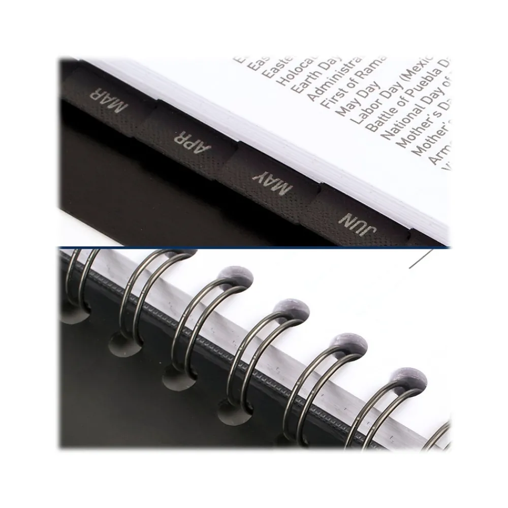 Academic Planners|AT-A-GLANCE 2024-2025 Contemporary 8.25" x 11" Academic Weekly & Monthly Planner, Faux Leather Cover, Graphite