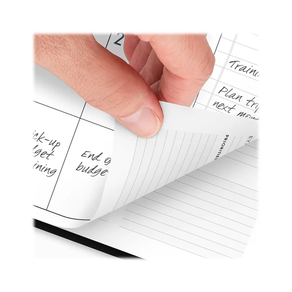 Academic Planners|AT-A-GLANCE 2024-2025 Contemporary 8.25" x 11" Academic Weekly & Monthly Planner, Faux Leather Cover, Graphite