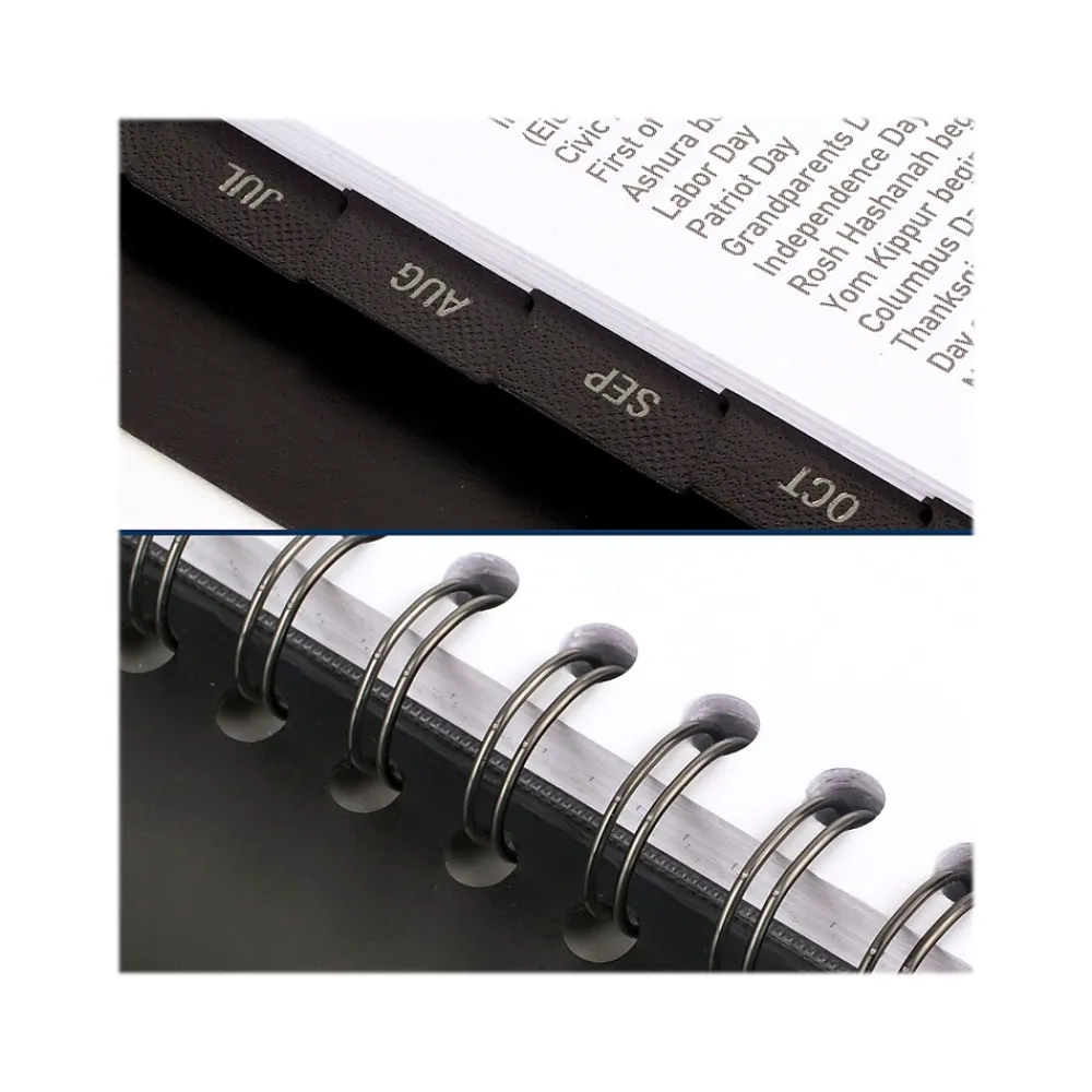 Academic Planners|AT-A-GLANCE 2024-2025 Contemporary 8.25" x 11" Academic Weekly & Monthly Planner, Faux Leather Cover, Black (70-957X-05-25)