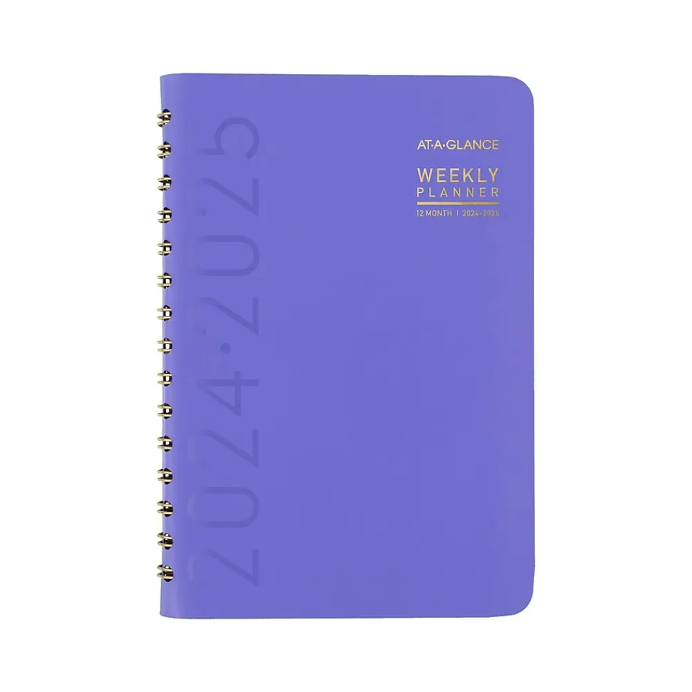 Academic Planners|AT-A-GLANCE 2024-2025 Contemporary 5" x 8" Academic Weekly & Monthly Planner, Purple (70-101X-18-25)