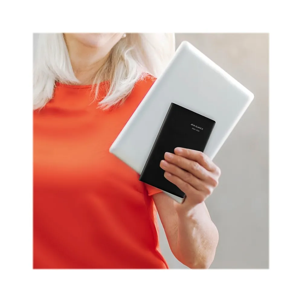 Academic Planners|AT-A-GLANCE 2024-2025 DayMinder 3.5" x 6" Academic Weekly Planner, Black (AY48-00-25)