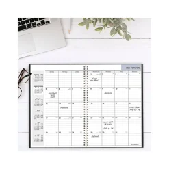 2025 Planners|AT-A-GLANCE 2025 DayMinder 8" x 12" Monthly Planner, Faux Leather Cover, Black (SK2-00-25)