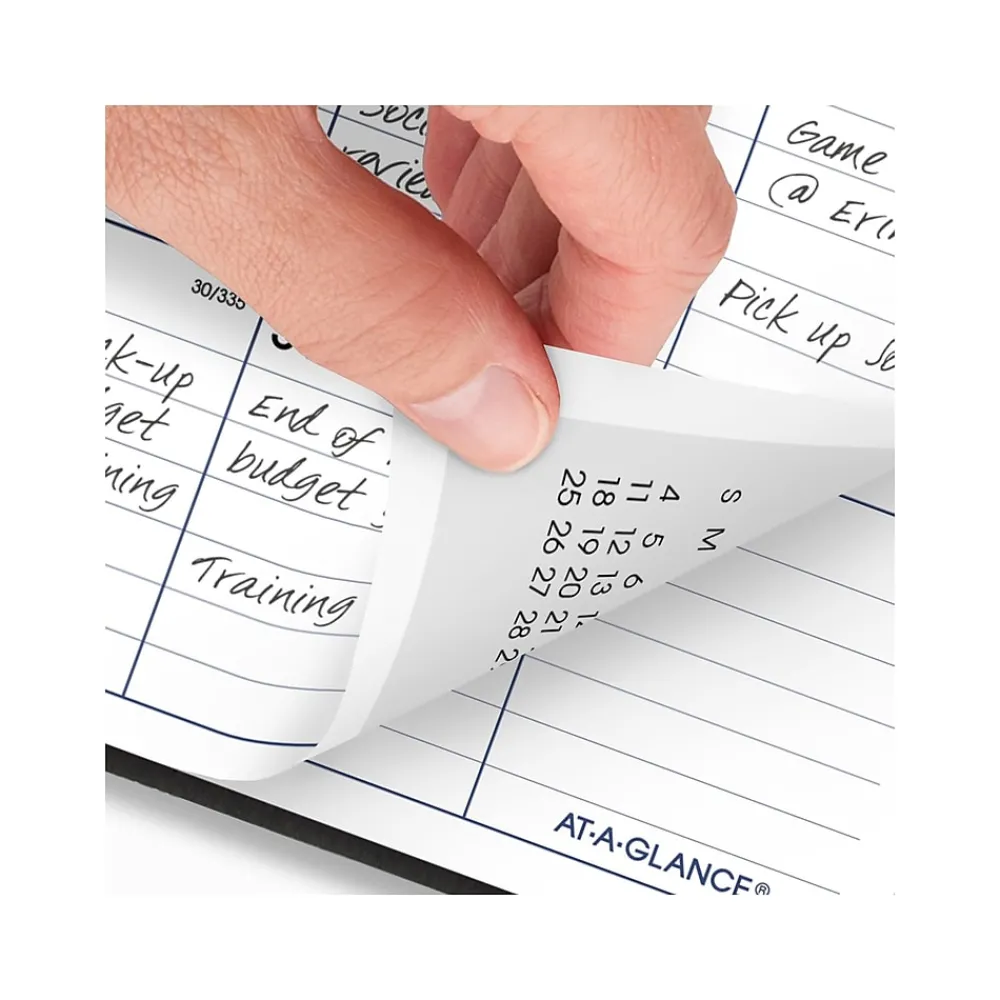 2025 Planners|AT-A-GLANCE 2025 DayMinder 8" x 12" Monthly Planner, Faux Leather Cover, Black (SK2-00-25)