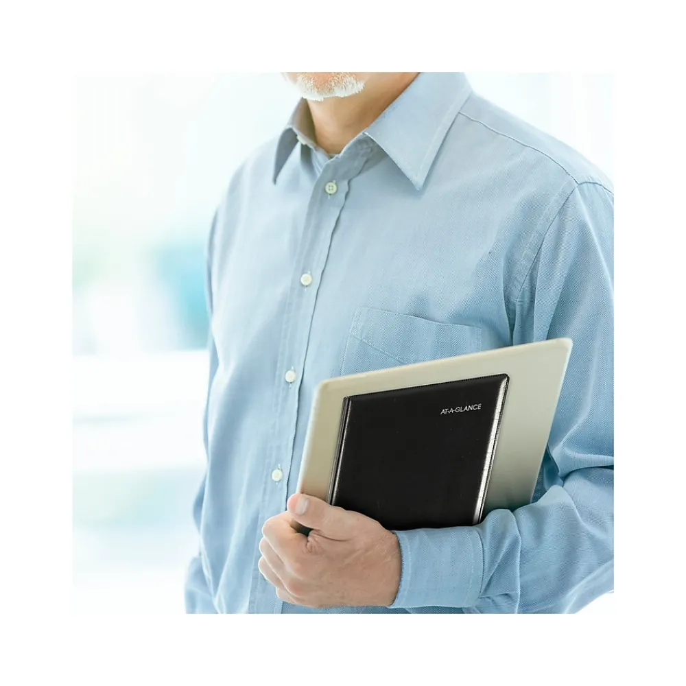 2025 Planners|AT-A-GLANCE 2025 DayMinder Executive 7" x 8.75" Weekly & Monthly Planner, Faux Leather Cover, Black (G545-00-25)