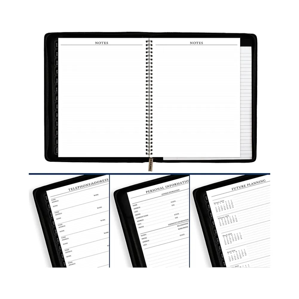 2025 Planners|AT-A-GLANCE 2025 Executive 8.25" x 11" Weekly & Monthly Appointment Book, Faux Leather Cover, Black (70-NX81-05-25)