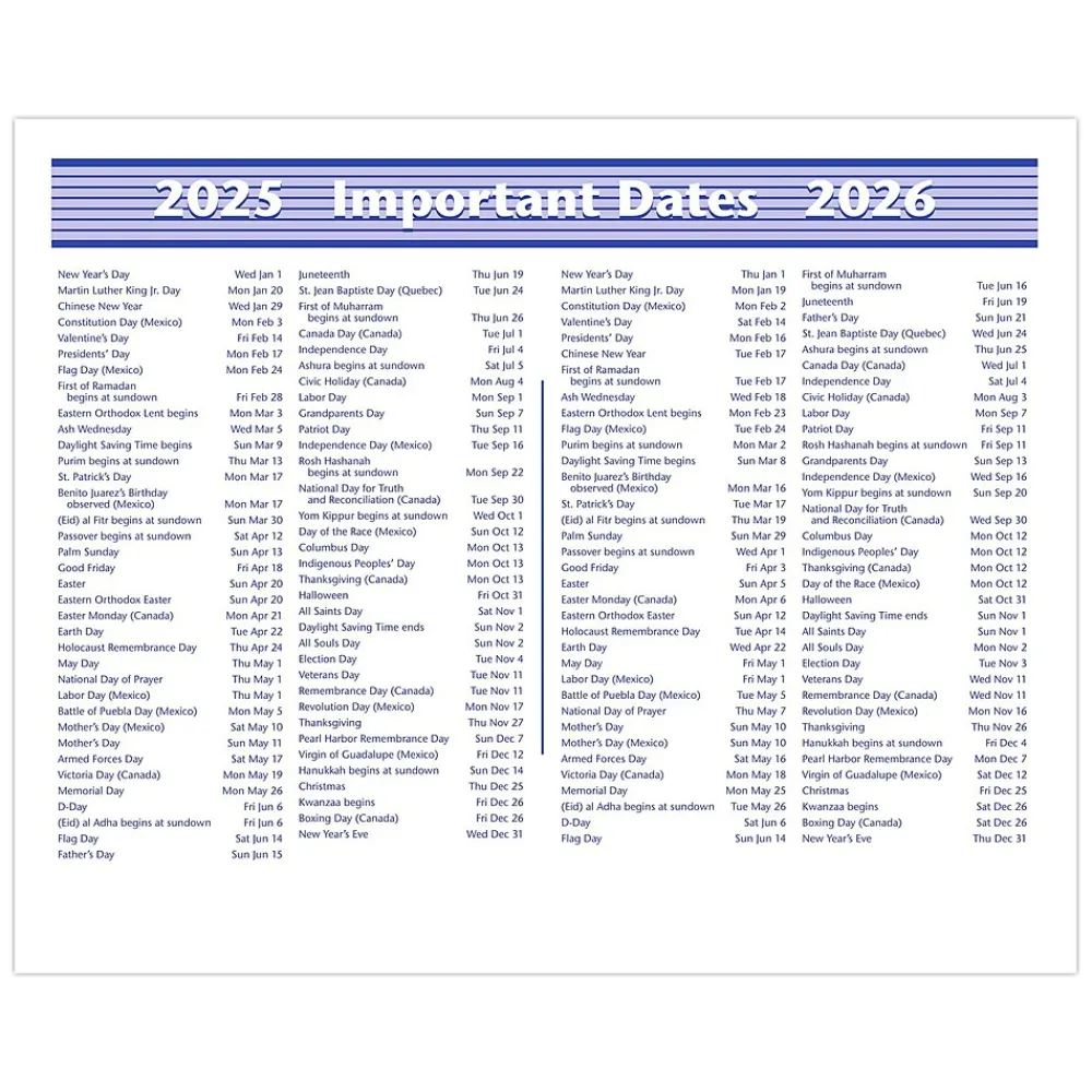 Calendars & Planners Refills|AT-A-GLANCE 2025 Flip-A-Week 7" x 5.5" Weekly Desk Calendar Refill, White/Blue (SW705X-50-25)