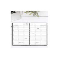 2025 Planners|AT-A-GLANCE 2025 Large Print 8.25" x 11" Weekly Appointment Book, Faux Leather Cover, Black (70-LP01-05-25)