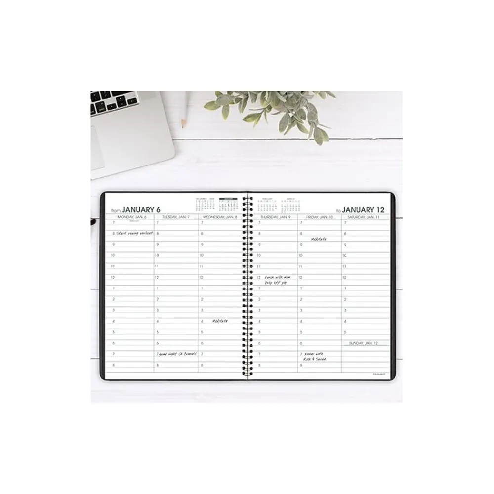 2025 Planners|AT-A-GLANCE 2025 Large Print 8.25" x 11" Weekly Appointment Book, Faux Leather Cover, Black (70-LP01-05-25)