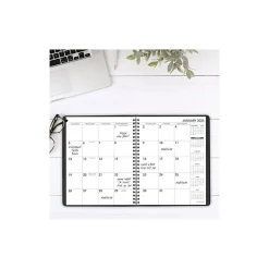 2025 Planners|AT-A-GLANCE 2025 Large Print 7" x 8.75" Monthly Planner, Faux Leather Cover, Black (70-LP09-05-25)