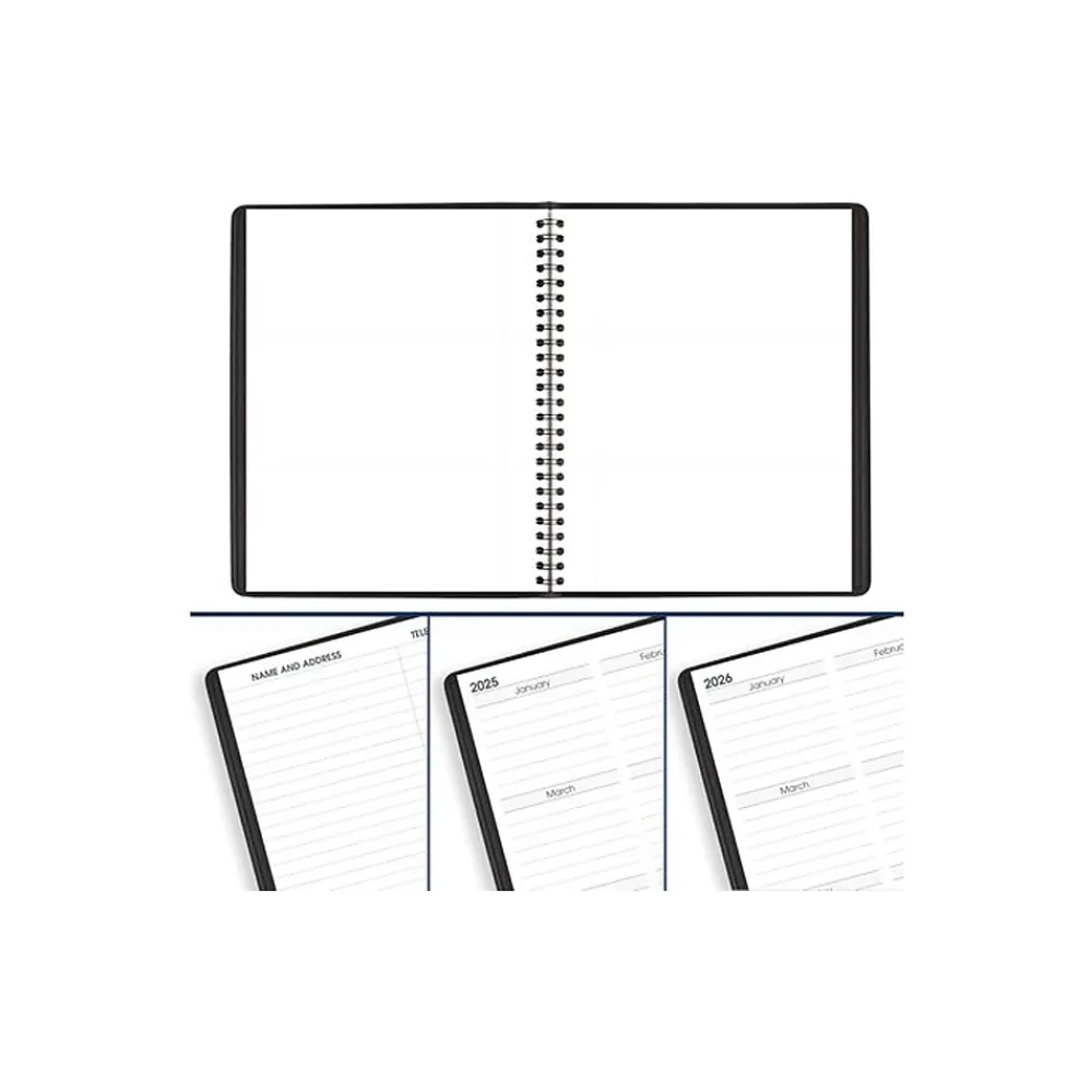 2025 Planners|AT-A-GLANCE 2025 Large Print 7" x 8.75" Monthly Planner, Faux Leather Cover, Black (70-LP09-05-25)