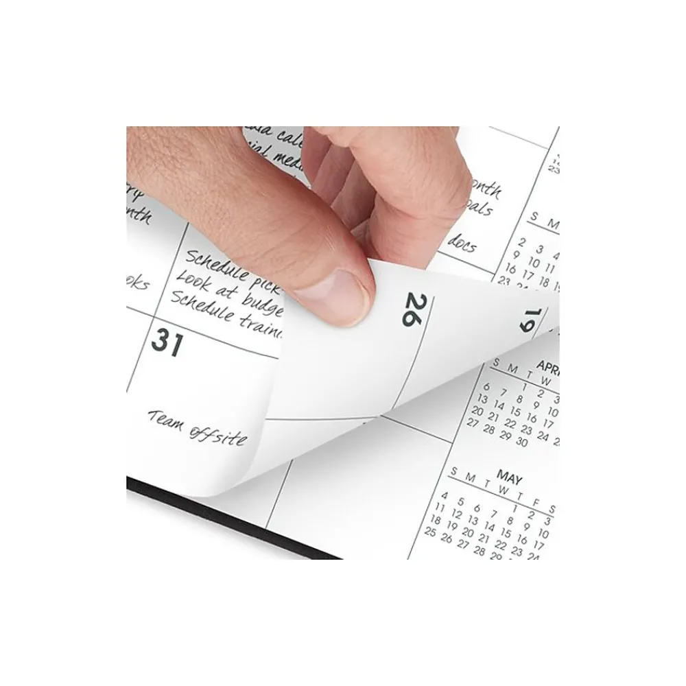 2025 Planners|AT-A-GLANCE 2025 Large Print 7" x 8.75" Monthly Planner, Faux Leather Cover, Black (70-LP09-05-25)