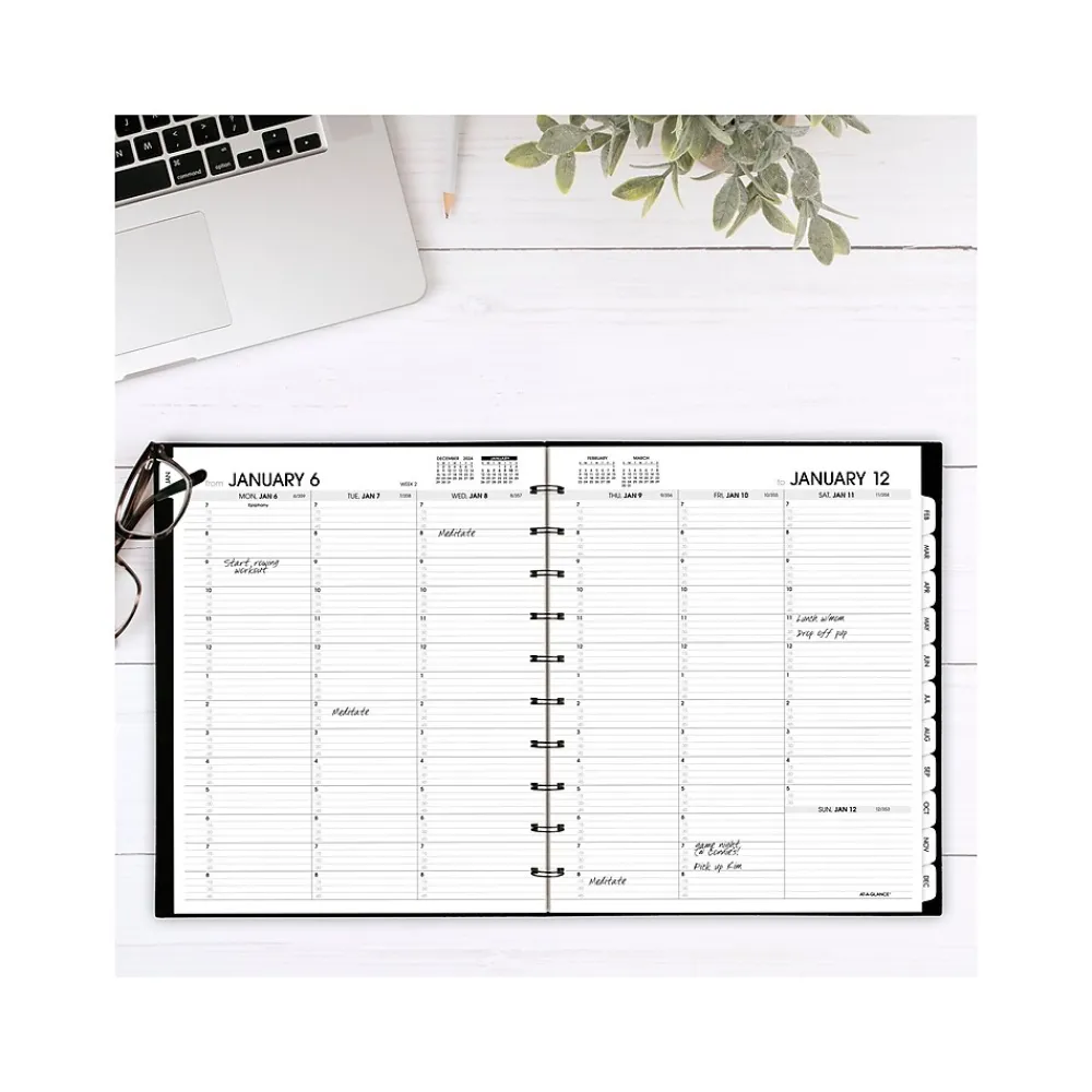 2025 Planners|AT-A-GLANCE 2025 Move-a-Page 8.75" x 11" Weekly & Monthly Appointment Book, Poly Cover, Black (70-950E-05-25)