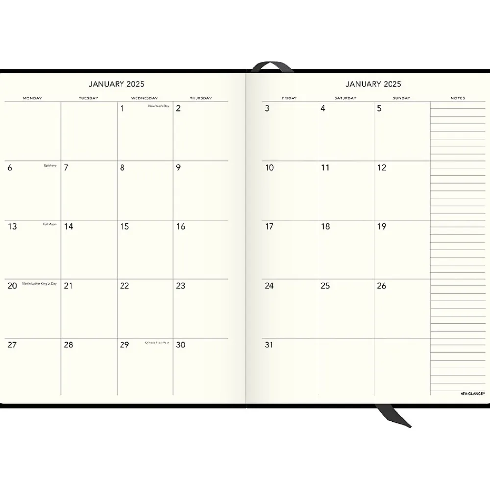 2025 Planners|AT-A-GLANCE 2025 Plan. Write. Remember. 7.5" x 10" Weekly & Monthly Appointment Book, Hardsided Cover, Black (70-6950-05-25)