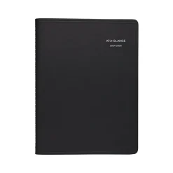 Academic Planners|AT-A-GLANCE 2024-2025 QuickNotes 8" x 10" Academic Weekly & Monthly Planner, Faux Leather Cover, Black (76-11-05-25)
