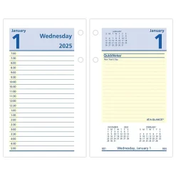 Calendars & Planners Refills|AT-A-GLANCE 2025 QuickNotes 6" x 3.5" Daily Calendar Refill, Multicolor (E517-50-25)