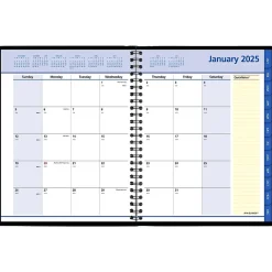 2025 Planners|AT-A-GLANCE 2025 QuickNotes 7" x 8.75" Monthly Planner, Faux Leather Cover, Black (76-08-05-25)