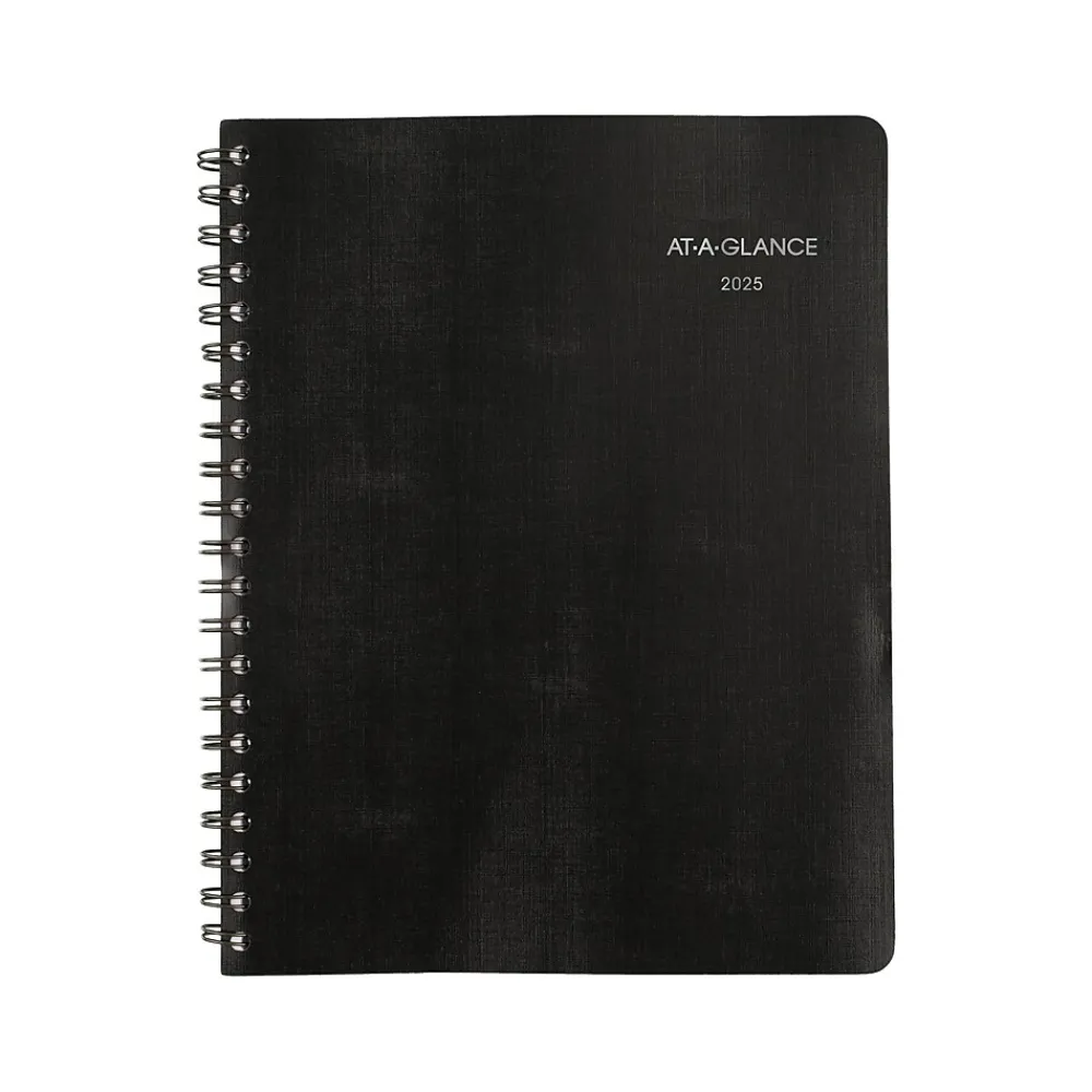 2025 Planners|AT-A-GLANCE 2025 QuickNotes 8" x 11" Weekly & Monthly Planner, Faux Leather Cover, Black (760352-05-25)