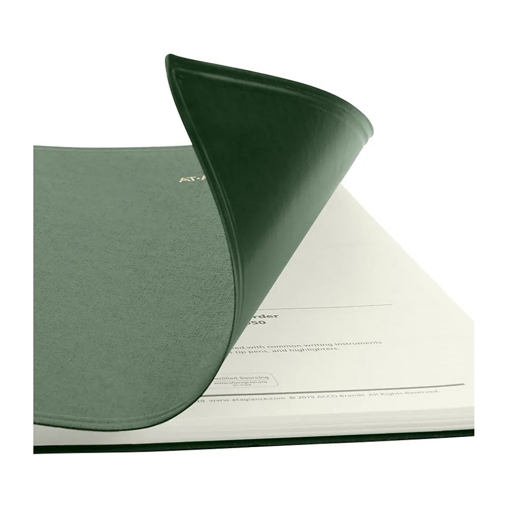 2025 Planners|AT-A-GLANCE 2025 Recycled 8.25" x 11" Weekly & Monthly Appointment Book, Faux Leather Cover, Green (70-950G-60-25)