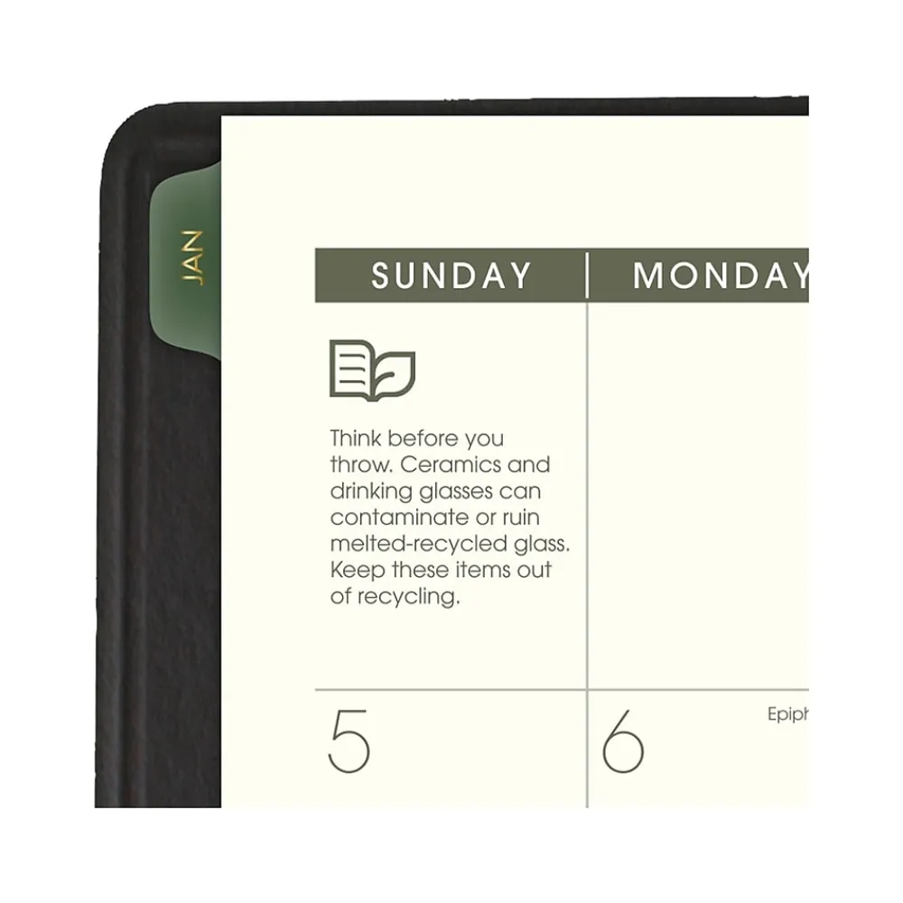 2025 Planners|AT-A-GLANCE 2025 Recycled 5" x 8" Weekly & Monthly Appointment Book Planner, Faux Leather Cover, Black (70-100G-05-25)