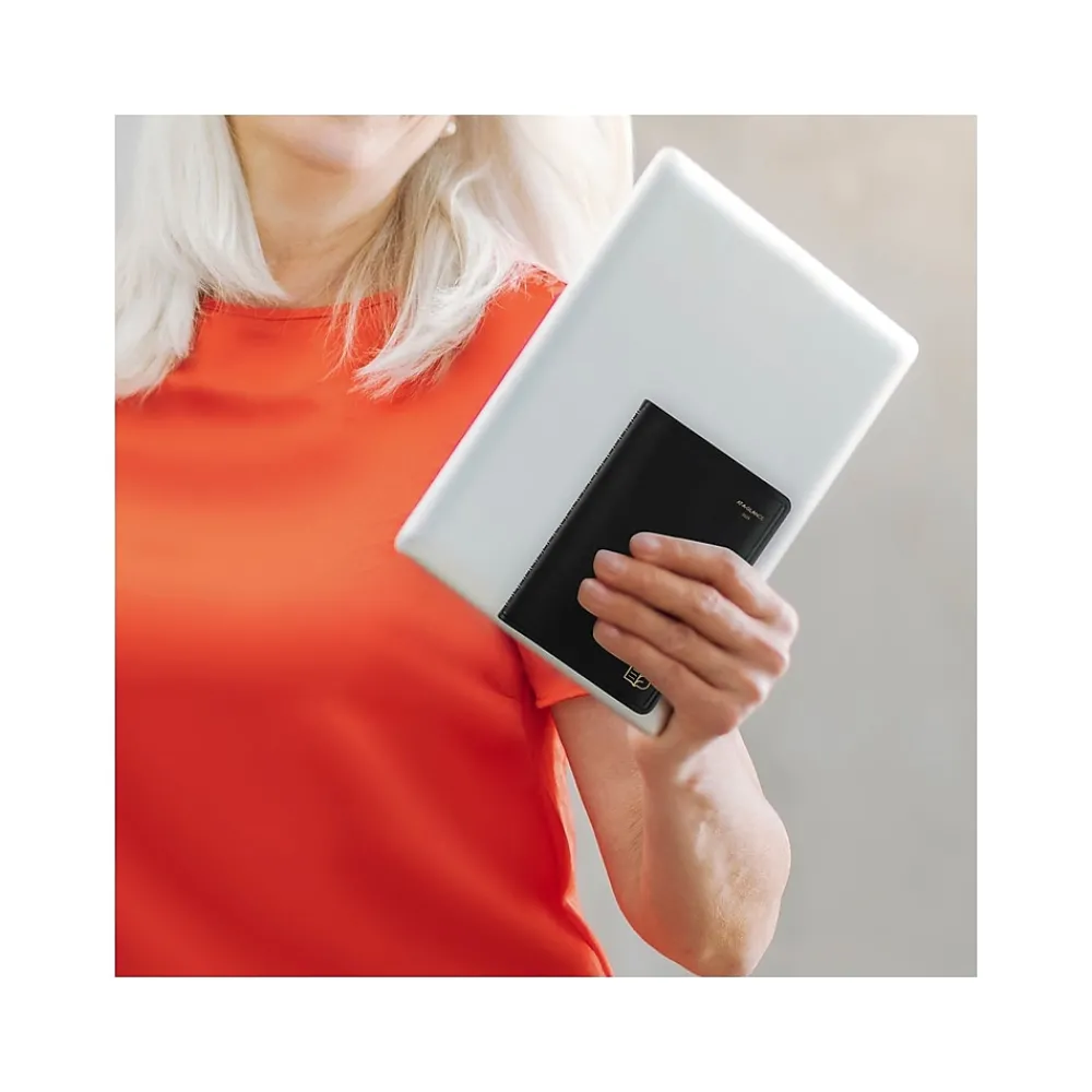 2025 Planners|AT-A-GLANCE 2025 Recycled 5" x 8" Weekly & Monthly Appointment Book Planner, Faux Leather Cover, Black (70-100G-05-25)