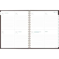 Academic Planners|AT-A-GLANCE 2024-2025 Signature 8.5" x 11" Academic Weekly & Monthly Planner, Faux Leather Cover, Distressed Brown
