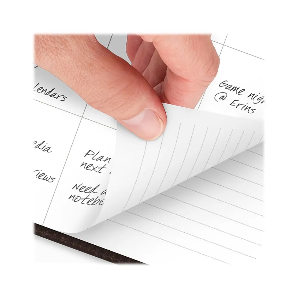 Academic Planners|AT-A-GLANCE 2024-2025 Signature 8.5" x 11" Academic Weekly & Monthly Planner, Faux Leather Cover, Distressed Brown