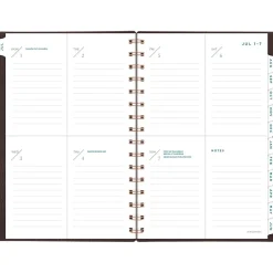 Academic Planners|AT-A-GLANCE 2024-2025 Signature 5.5" x 8.5" Academic Weekly & Monthly Planner, Faux Leather Cover, Brown (YP200A-09-25)