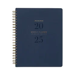 2025 Planners|AT-A-GLANCE 2025 Signature 8.5" x 11" Weekly & Monthly Planner, Paperboard Cover, Navy (YP905-20-25)