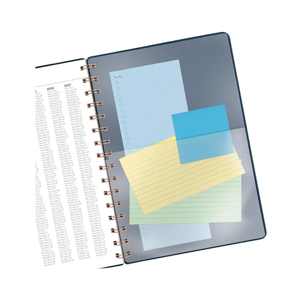 Academic Planners|AT-A-GLANCE 2024-2025 Signature Collection 5.5" x 8.5" Academic Weekly & Monthly Planner, Faux Leather Cover, Navy