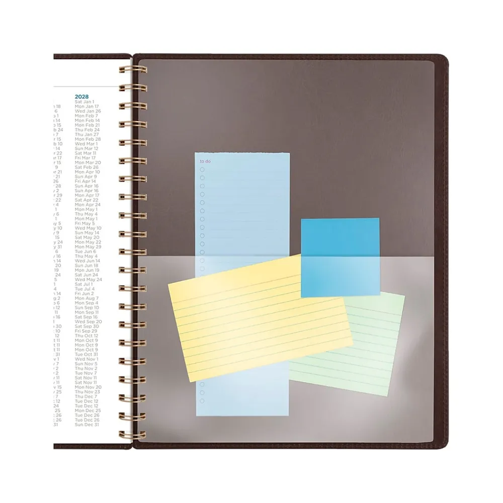2025 Planners|AT-A-GLANCE 2025 Signature Collection 8.5" x 11" Weekly & Monthly Planner, Faux Leather Cover, Brown (YP905-09-25)