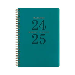 Academic Planners|AT-A-GLANCE 2024-2025 Signature Lite 5.5" x 8.5" Academic Weekly & Monthly Planner, Teal (YP20LA-12-25)