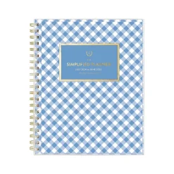 Academic Planners|AT-A-GLANCE 2024-2025 Simplified by Emily Ley Gingham 8.5" x 11" Academic Weekly & Monthly Planner, Blue/White (EL26-901A-25)